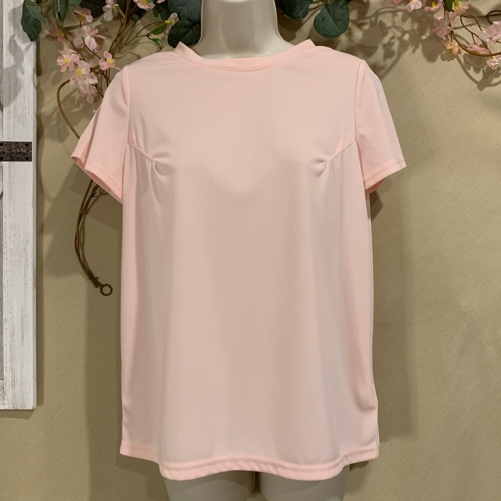Jones New York | Pretty pink shirt with pleated back | Sz S